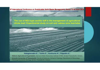 The use of HEU-type zeolitic tuff in the management of agricultural  nitrate load: Experimental
