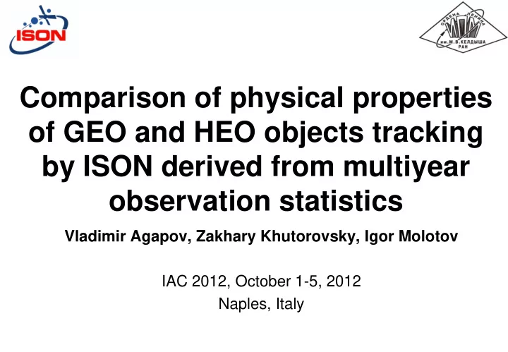 comparison of physical properties