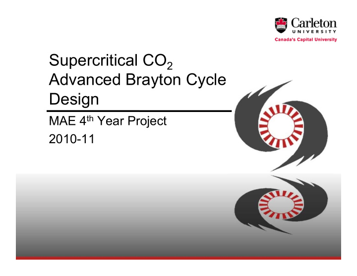 advanced brayton cycle y y design