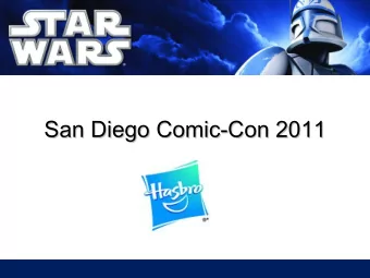 San Diego Comic-Con 2011  San Diego Comic-Con 2011  THANK YOU!  THANK YOU!  o  State of the Galaxy