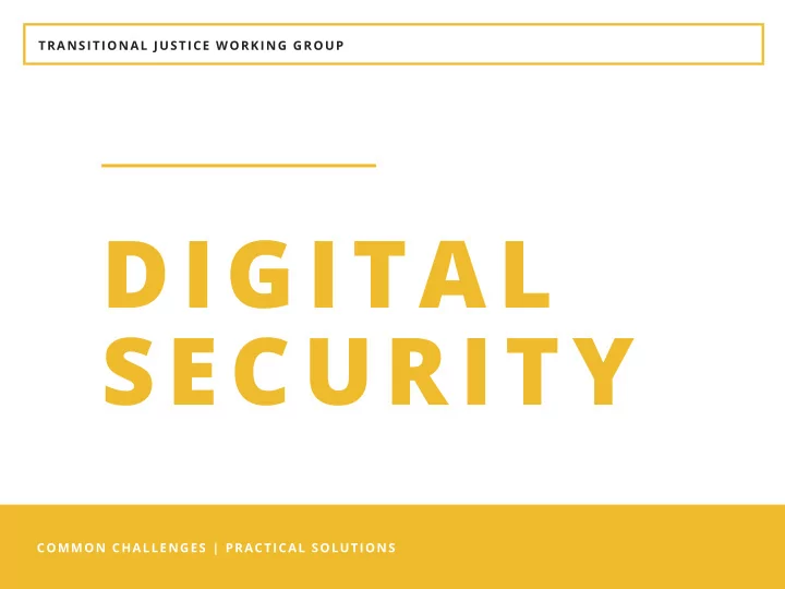 digital security