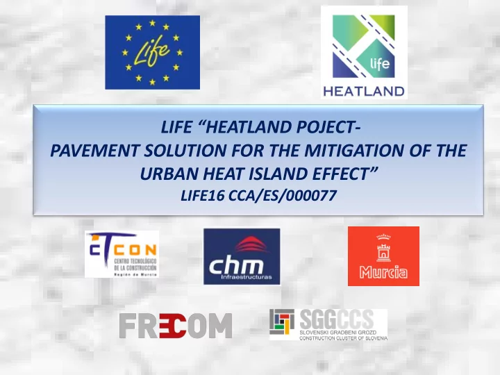 pavement solution for the mitigation of the