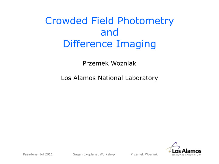 crowded field photometry and difference imaging