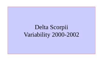 Delta Scorpii  Variability 2000-2002  Delta  Hipparcos  Primary  June 2000 to October 2000  No