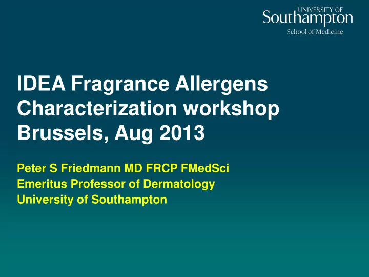idea fragrance allergens