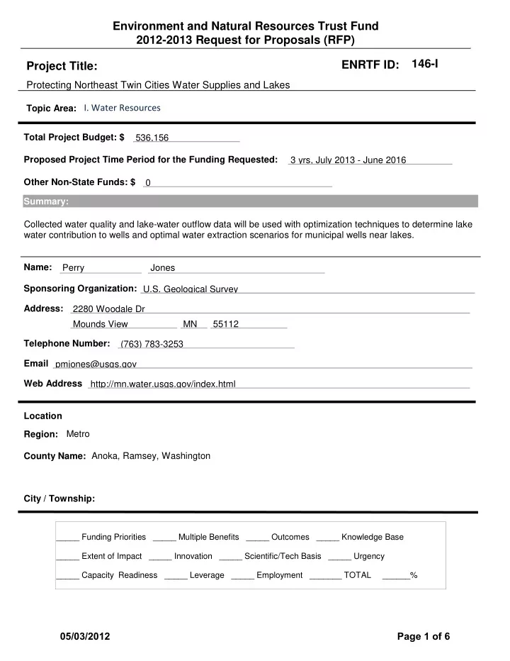 environment and natural resources trust fund 2012 2013