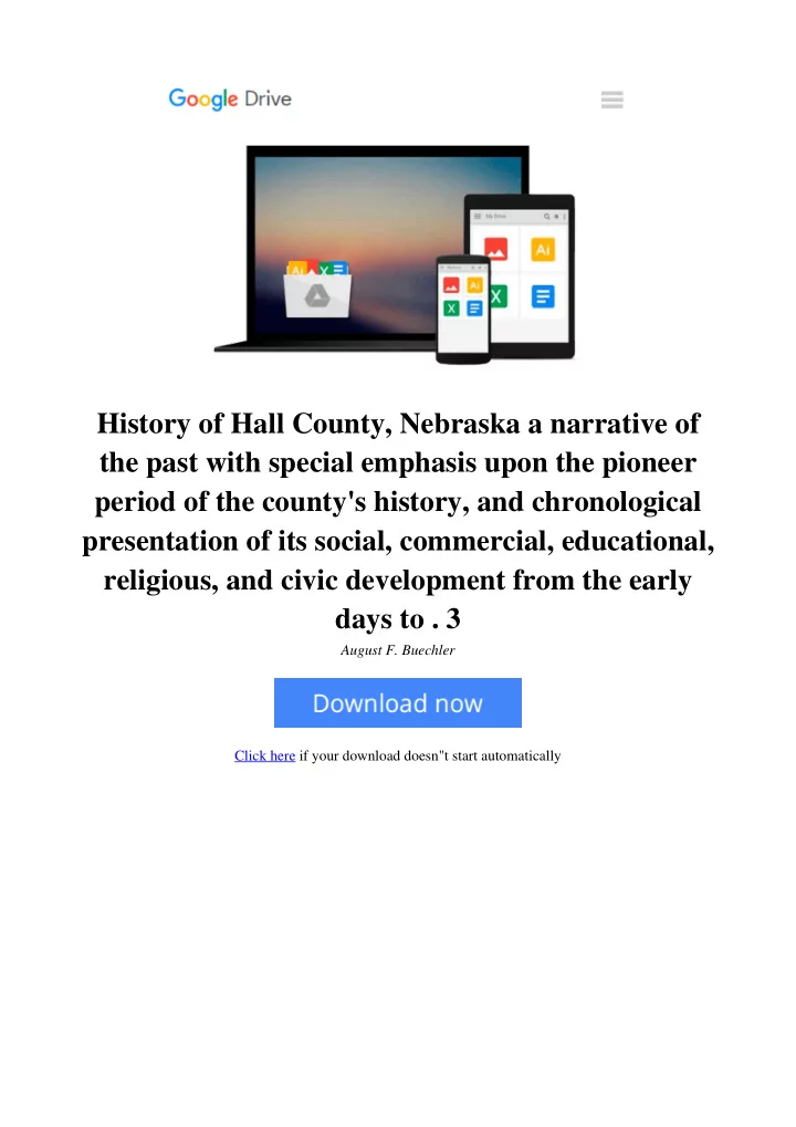 history of hall county nebraska a narrative of the past