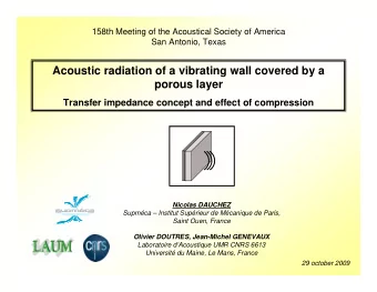 Acoustic radiation of a vibrating wall covered by a  porous layer  Transfer impedance concept and