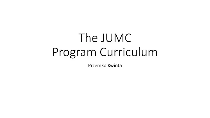 program curriculum