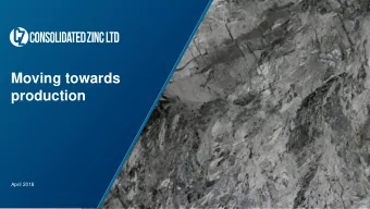 production  April 2018  Important information  DISCLAIMER  The release, publication or distribution