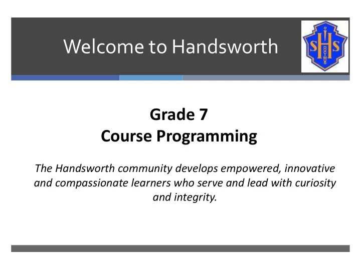 welcome to handsworth