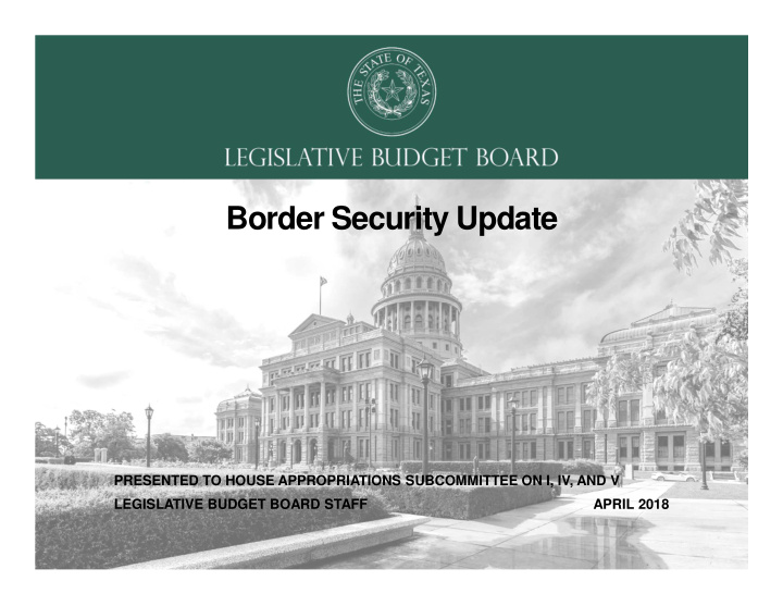 border security update