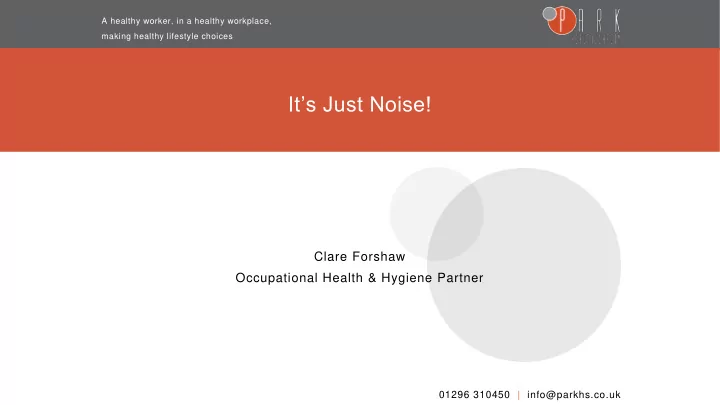 it s just noise