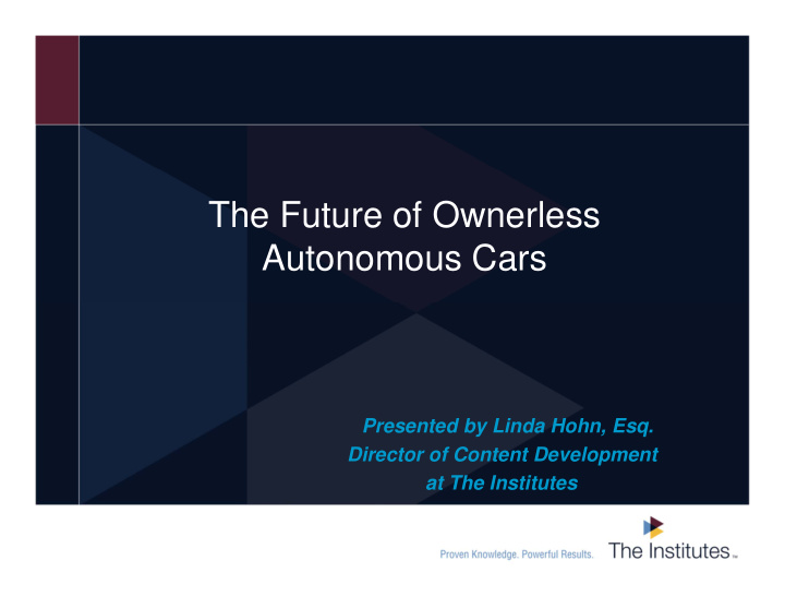the future of ownerless autonomous cars
