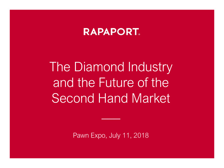 the diamond industry