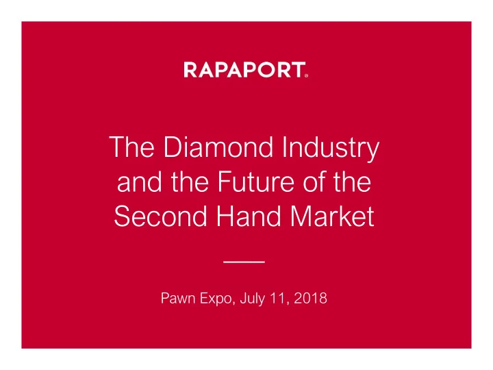 the diamond industry
