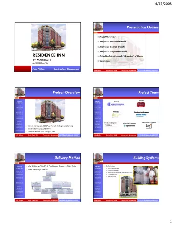RESIDENCE INN  Critical Industry Research: Greening of Hotels  BY MARRIOTT  Conclusions