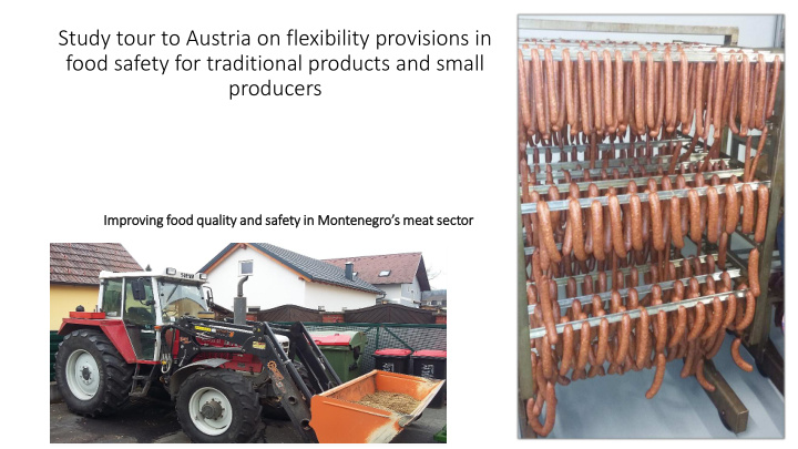 study tour to austria on flexibility provisions in food