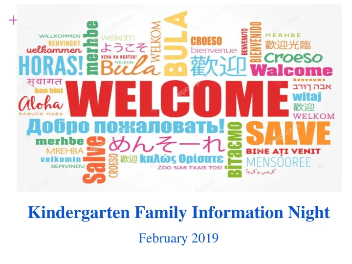 1 kindergarten family information night february 2018