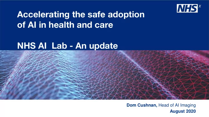 of ai in health and care