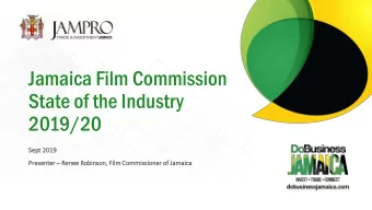 State of the Industry  2019/20  Sep  Sept 2019  2019 Presenter  Renee Robin  inson,  , Film