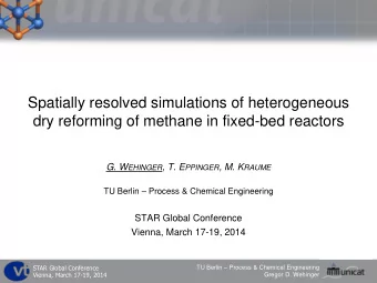 Spatially resolved simulations of heterogeneous  dry reforming of methane in fixed-bed reactors G.