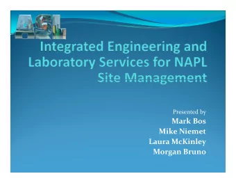 Mark Bos Mike Niemet Laura McKinley  M Morgan Bruno  B The Challenge  At sites where petroleum