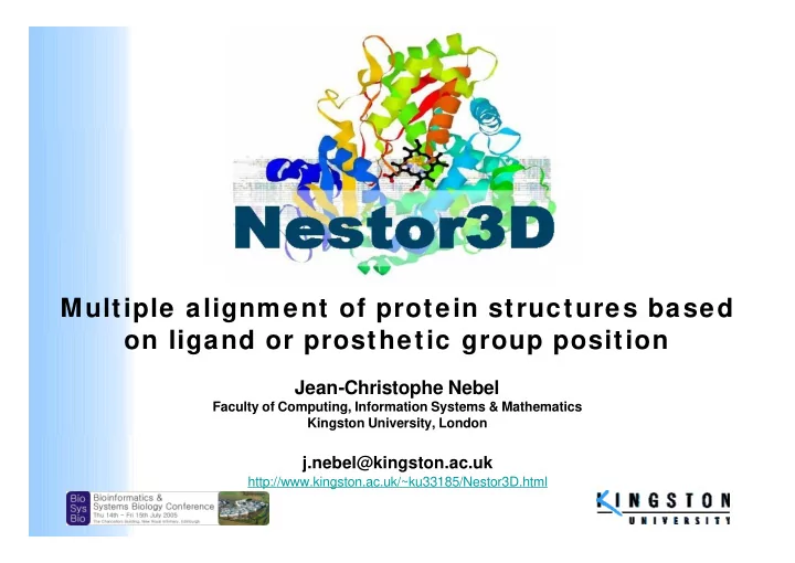 multiple alignment of protein structures based on ligand