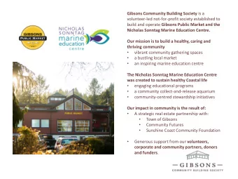 Our mission is to build a healthy, caring and  thriving community    vibrant community gathering