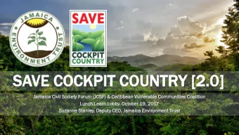 SA  SAVE CO  VE COCKPIT  CKPIT CO  COUNTR  UNTRY  Y [2  [2.0]  .0]  Jamaica  ca Civil  l Soci