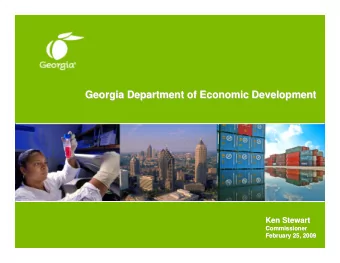 Georgia Department of Economic Development  Georgia Department of Economic Development  Ken Stewart