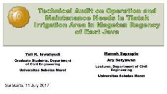 Surakarta, 11 July 2017  Background  Objective  OU  OUTLINE  TLINE  Research Method  Assessment and