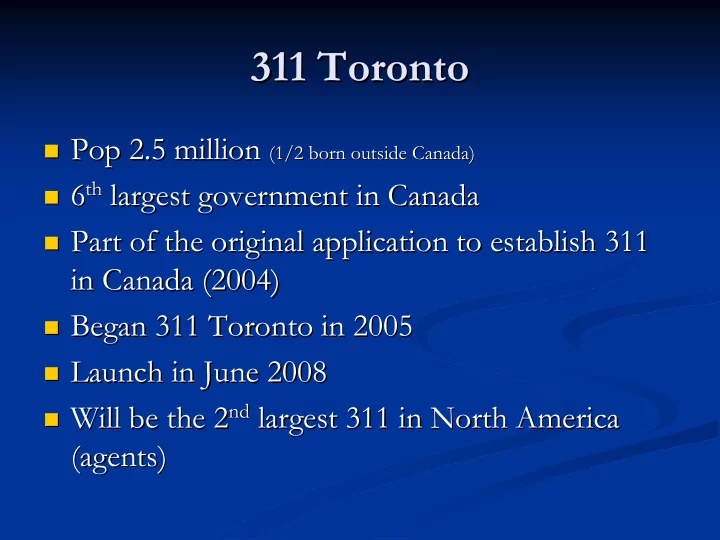 311 toronto 311 toronto