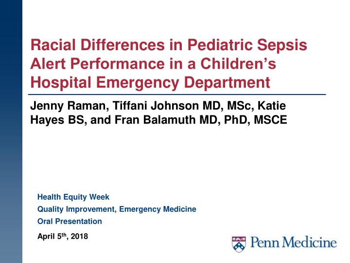 racial differences in pediatric sepsis