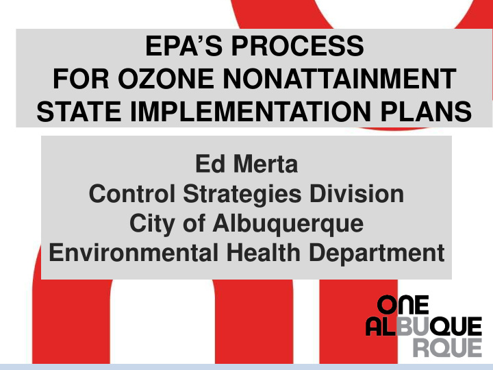 epa s process for ozone nonattainment state