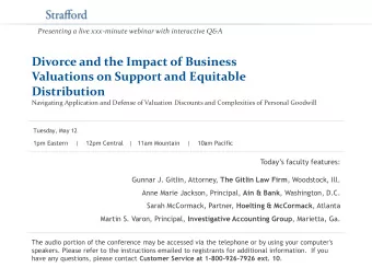 Distribution  Navigating Application and Defense of Valuation Discounts and Complexities of