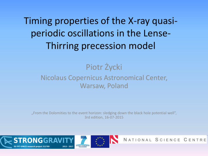 periodic oscillations in the lense