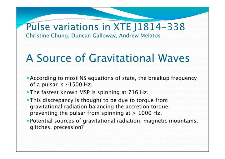 a source of gravitational waves