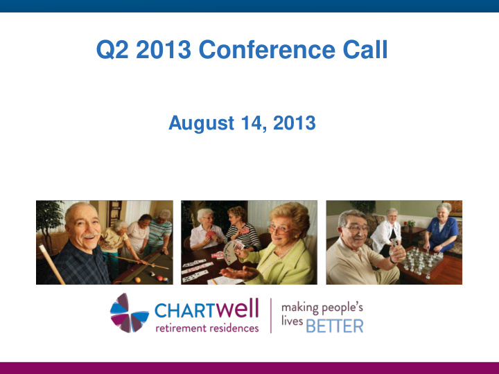 q2 2013 conference call
