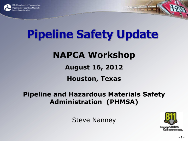 pipeline safety update