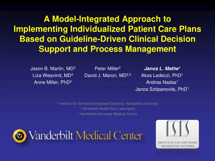 a model integrated approach to