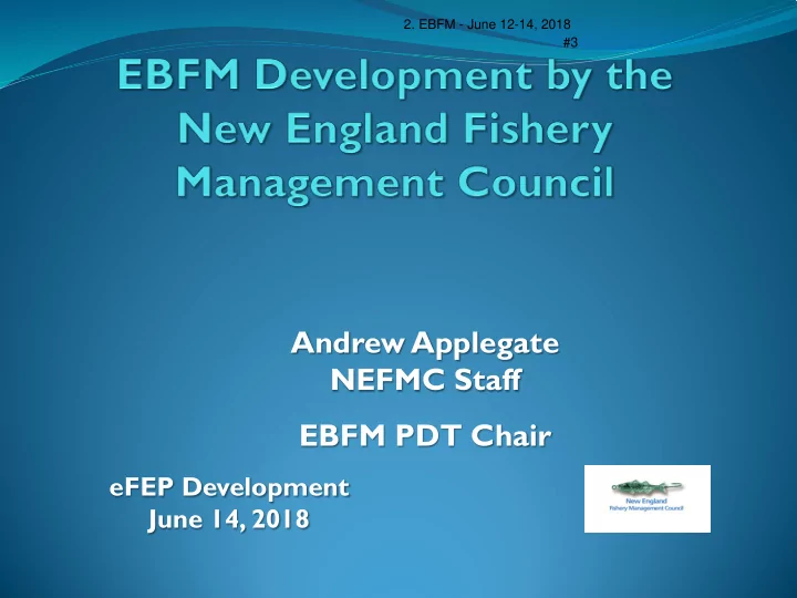 andrew applegate nefmc staff ebfm pdt chair
