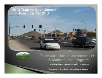 Transportation Improvement  Transportation Improvement  &amp; Maintenance Program  &amp;