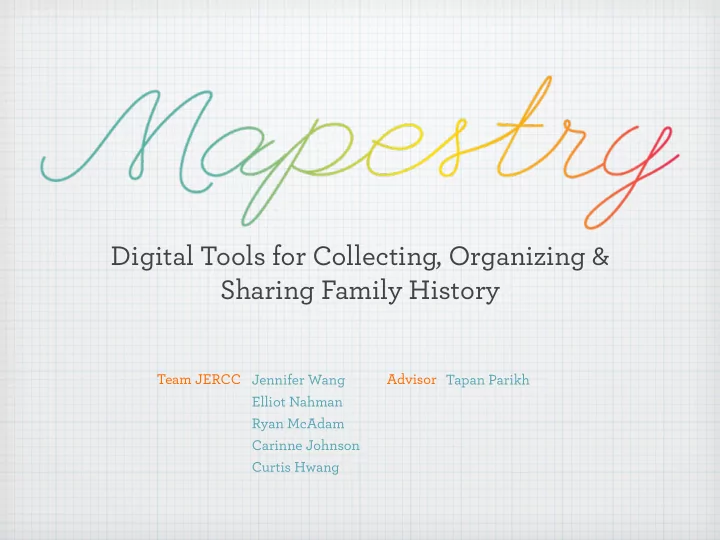 digital tools for collecting organizing sharing family