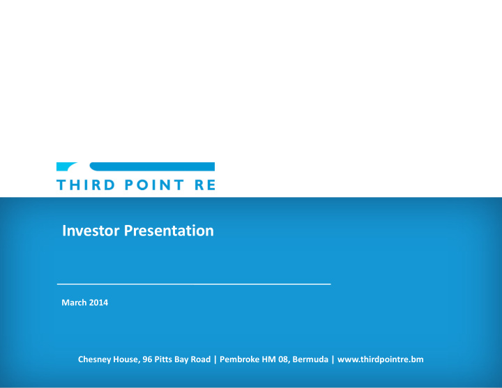 investor presentation