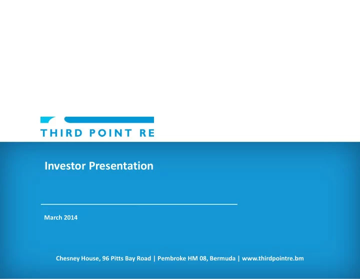 investor presentation