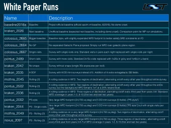 White Paper Runs  Name  Description  baseline2018a  Baseline  Project-official baseline (official