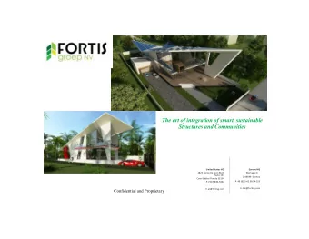 The art of integration of smart, sustainable  Structures and Communities  United States HQ  Europe