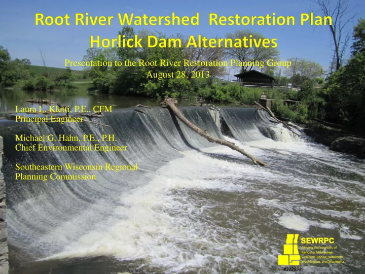 presentation to the root river restoration planning group