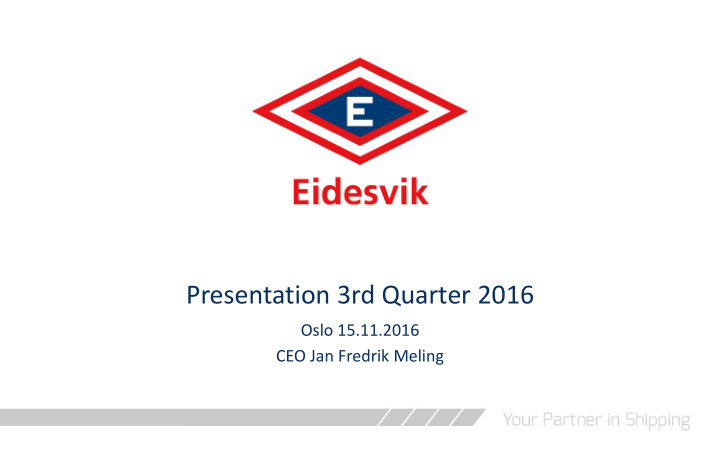 presentation 3rd quarter 2016